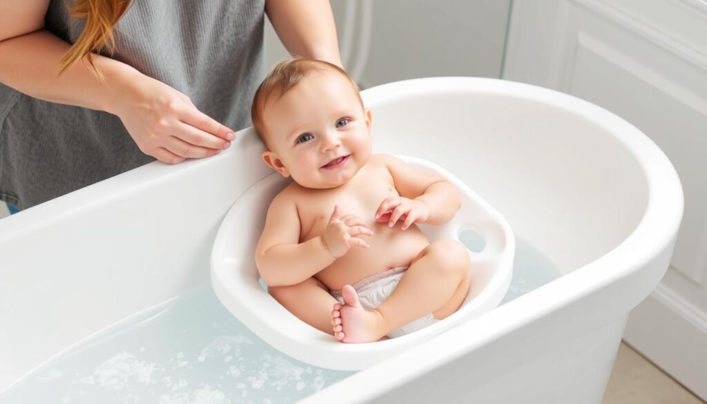 ergonomically-designed baby bath support
