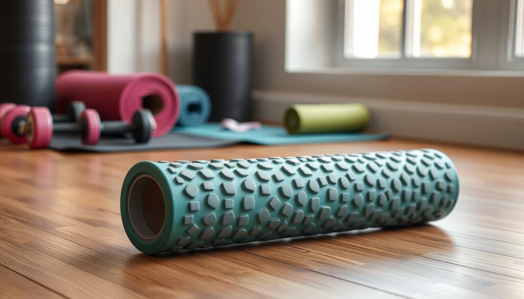 woman foam roller foam rolling for moms