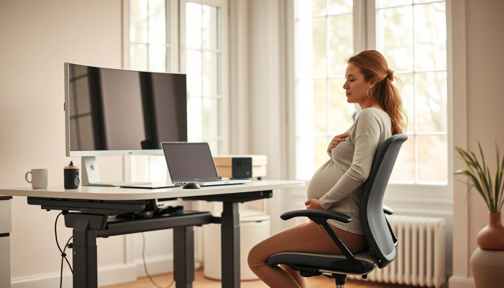 workstation setup during pregnancy